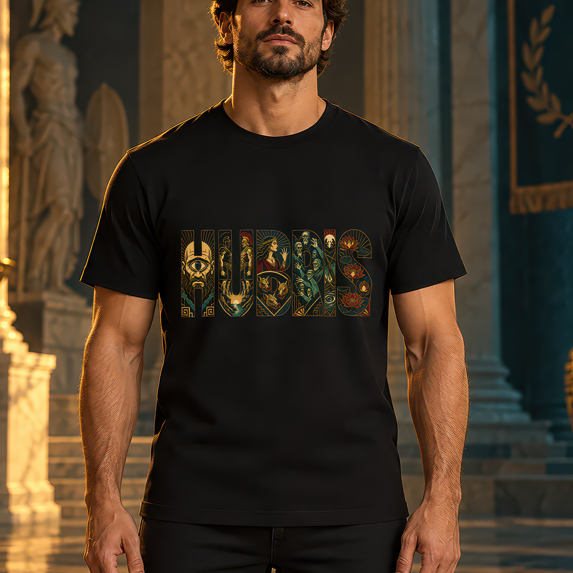 Hubris Greek Mythology Odyssey Art Deco - DTF Transfer