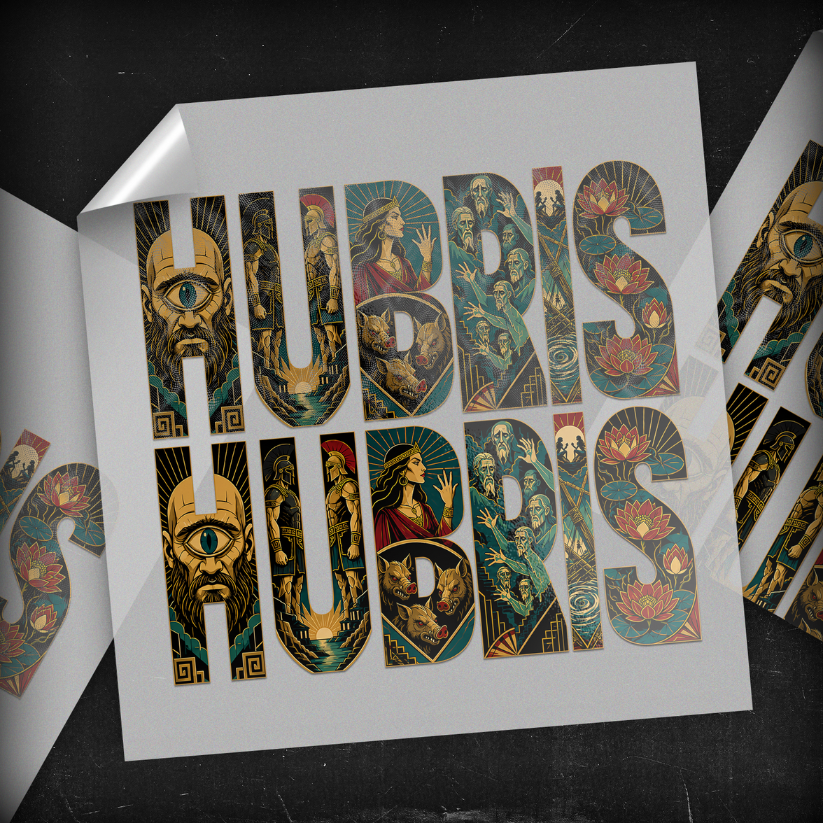 Hubris Greek Mythology Odyssey Art Deco - DTF Transfer
