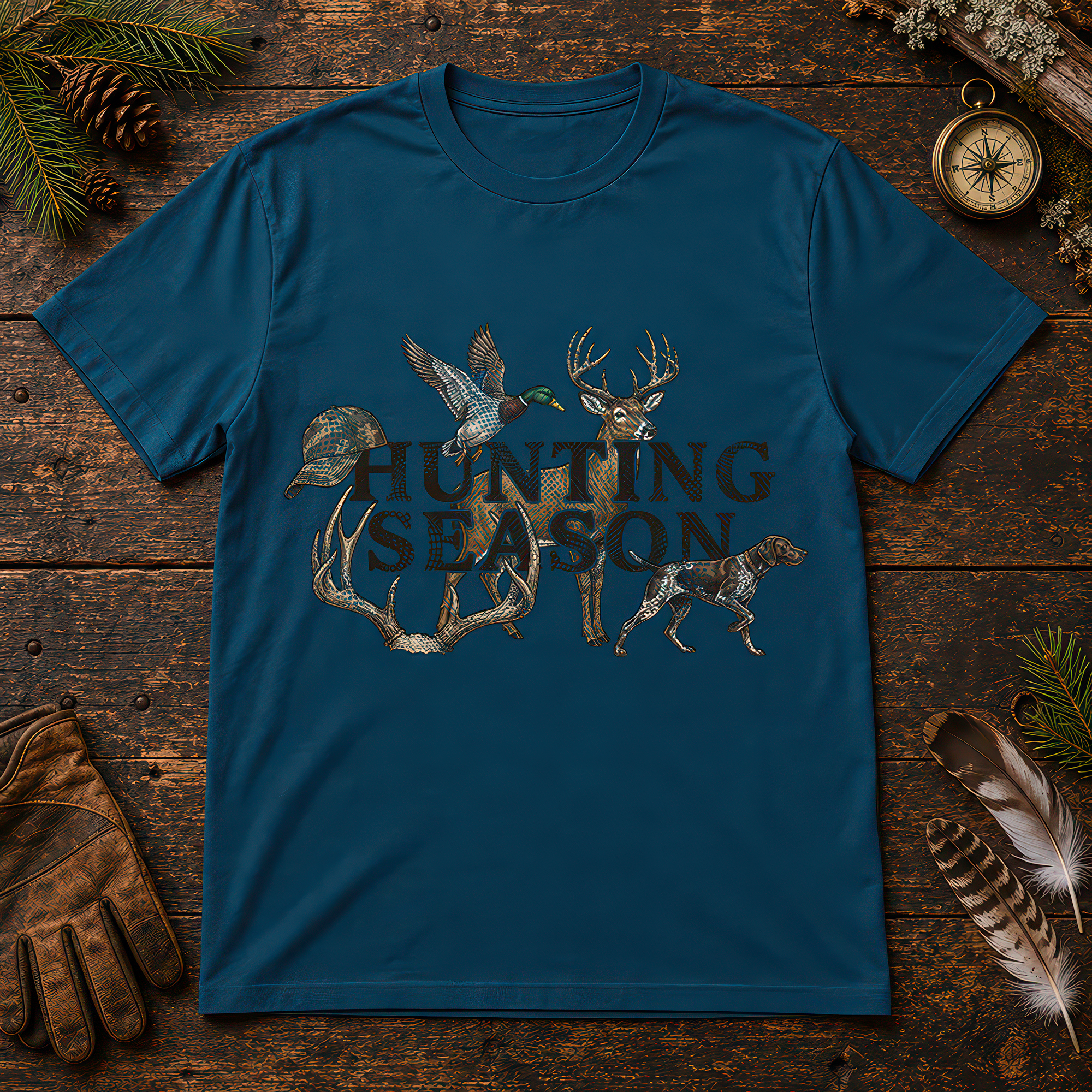 Hunting Season Whitetail Deer Mallard & Pointer - DTF Transfer