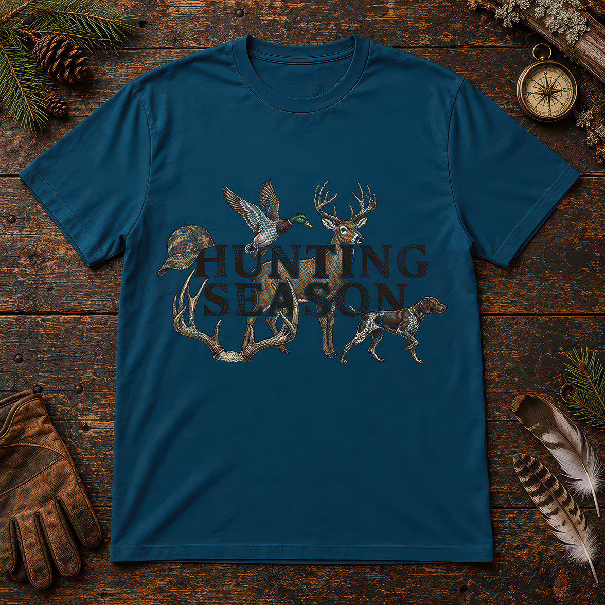 Hunting Season Whitetail Deer Mallard & Pointer - DTF Transfer