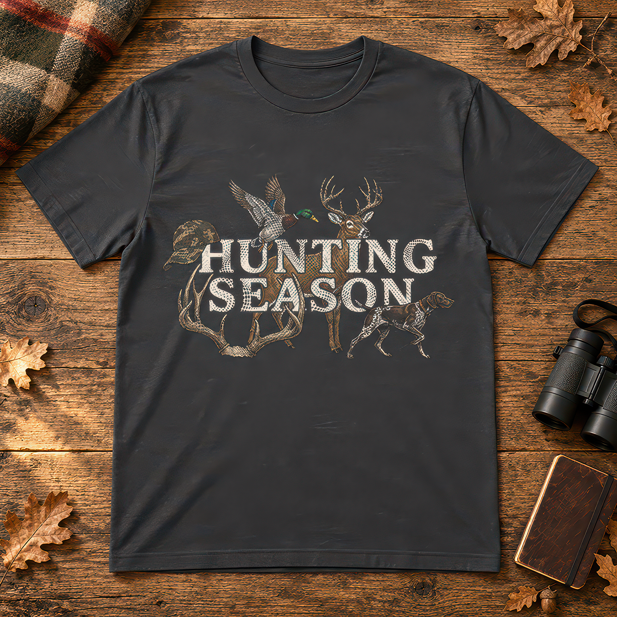 Hunting Season Whitetail Deer Mallard & Pointer - DTF Transfer