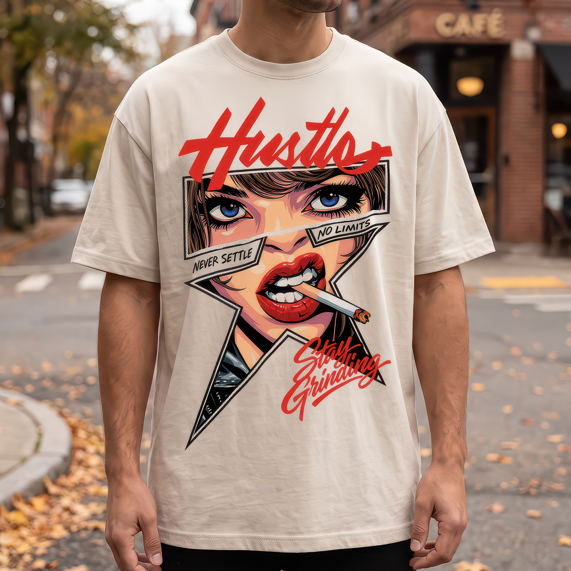 Hustle Stay Grinding (Double Sided Set) - DTF Transfer