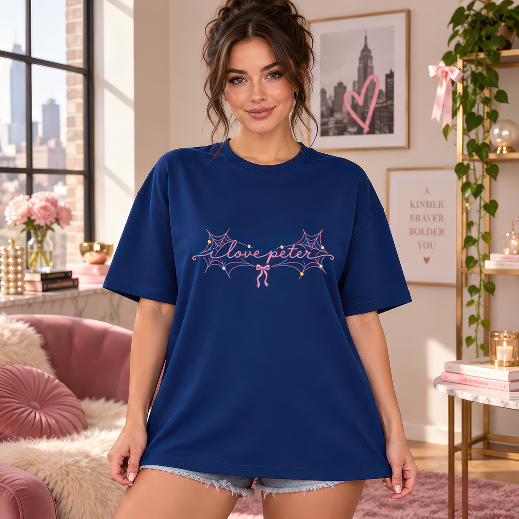 I Love Peter Spiderweb Coquette Bow - DTF Transfer