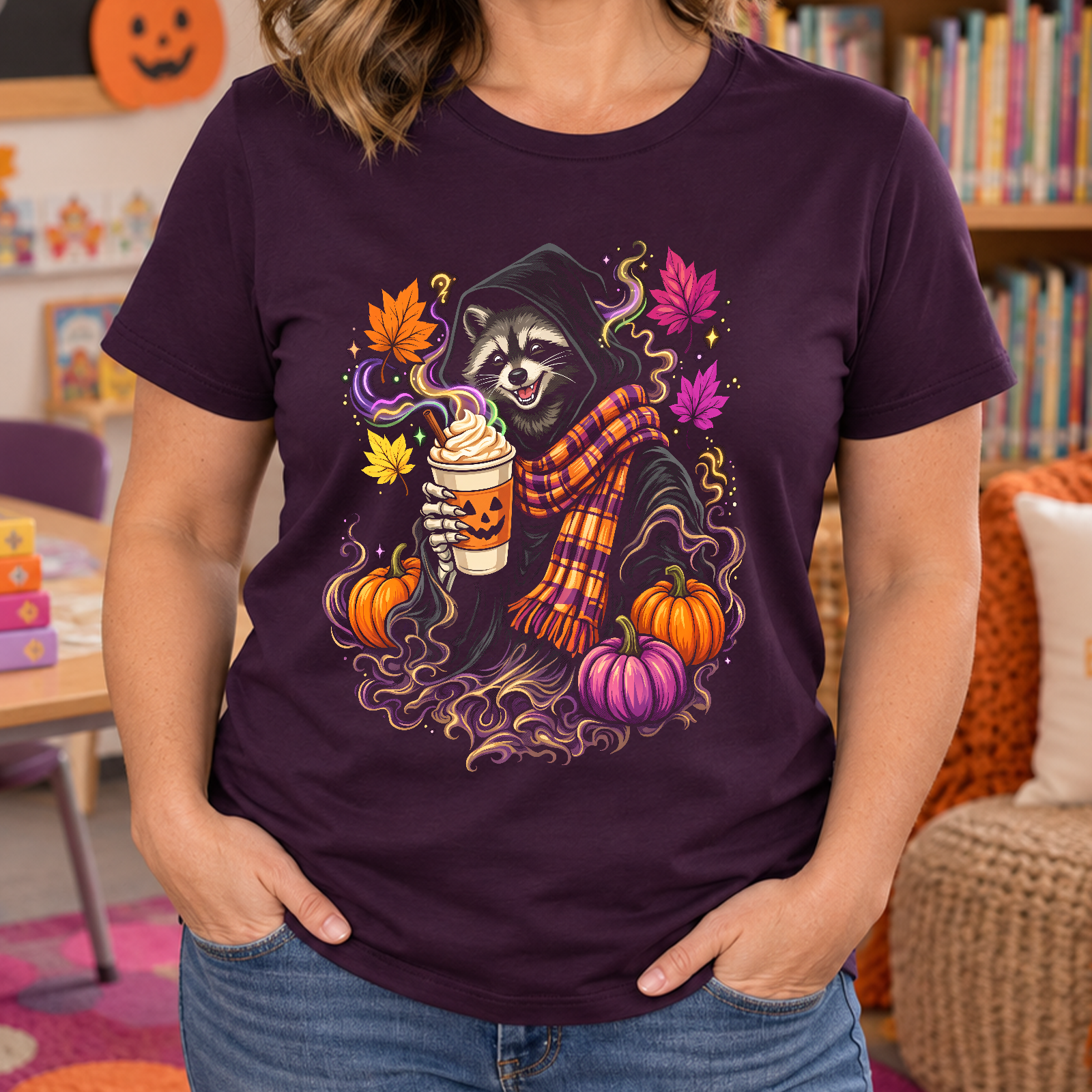 Pumpkin Spice Raccoon - DTF Transfer