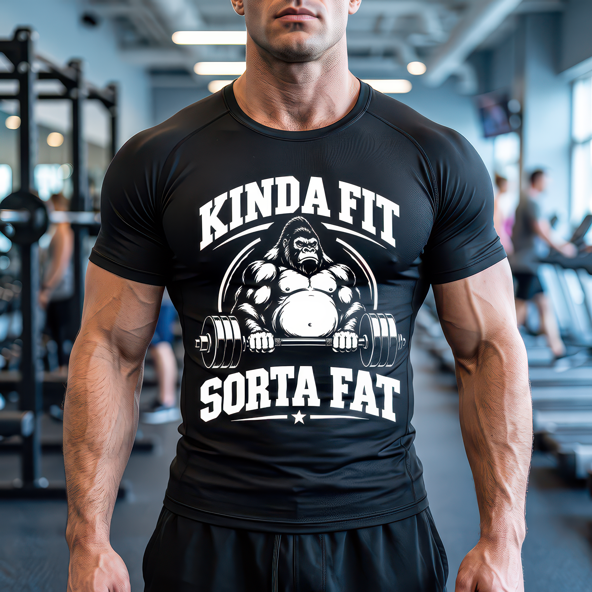 Kinda Fit Sorta Fat Gorilla - DTF Transfer