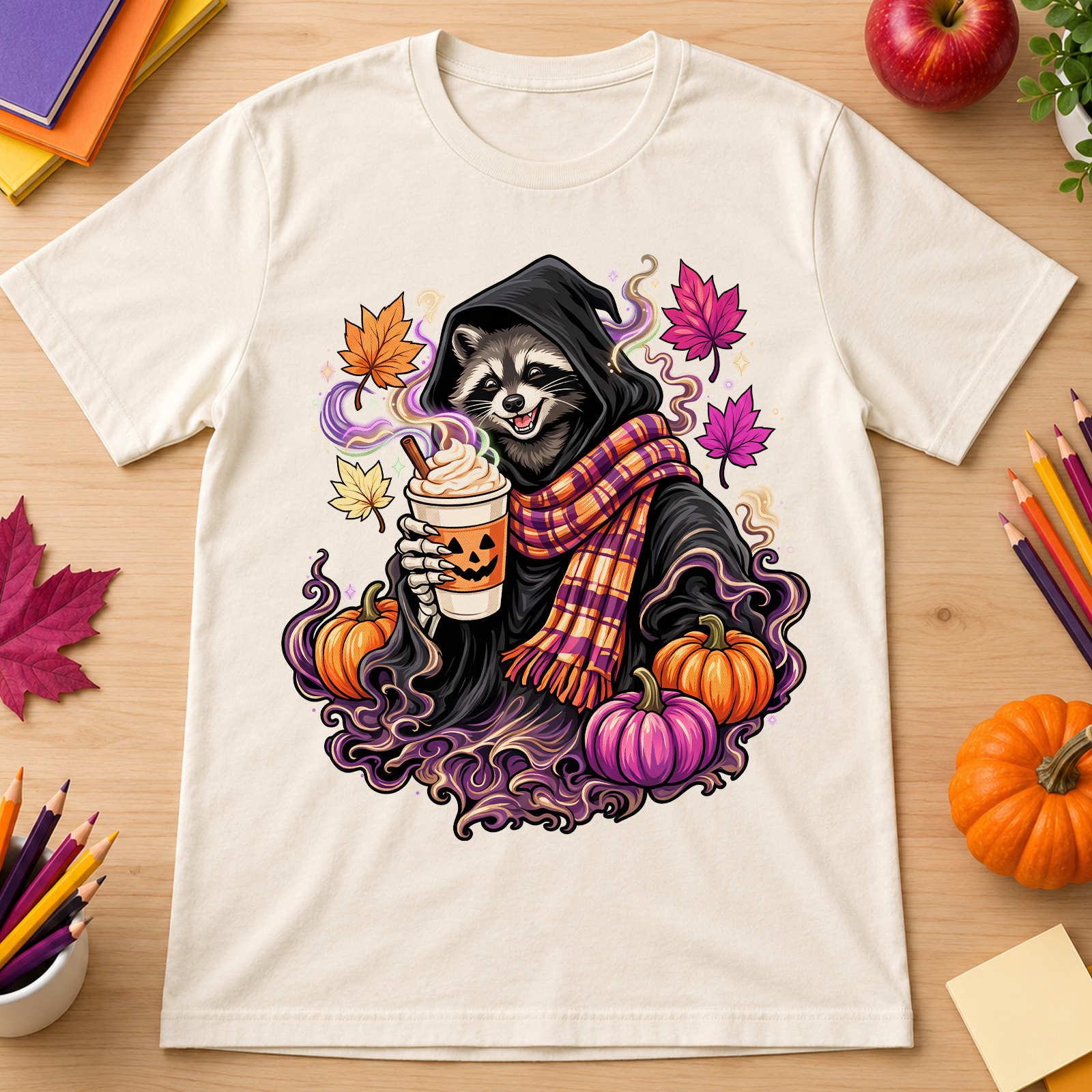 Pumpkin Spice Raccoon - DTF Transfer