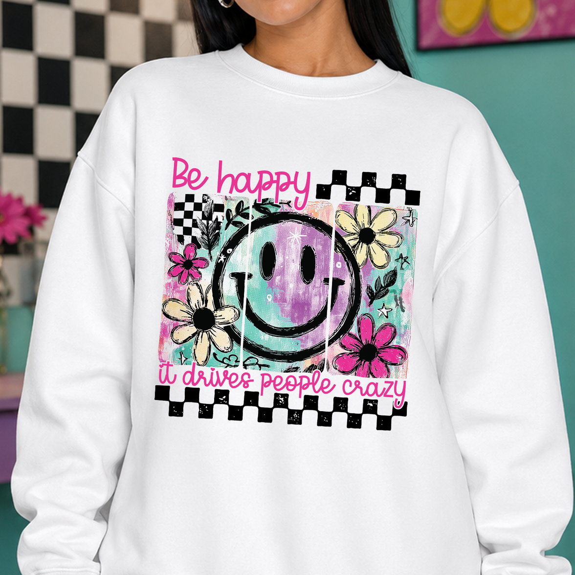 Be Happy Smiley - DTF Transfer