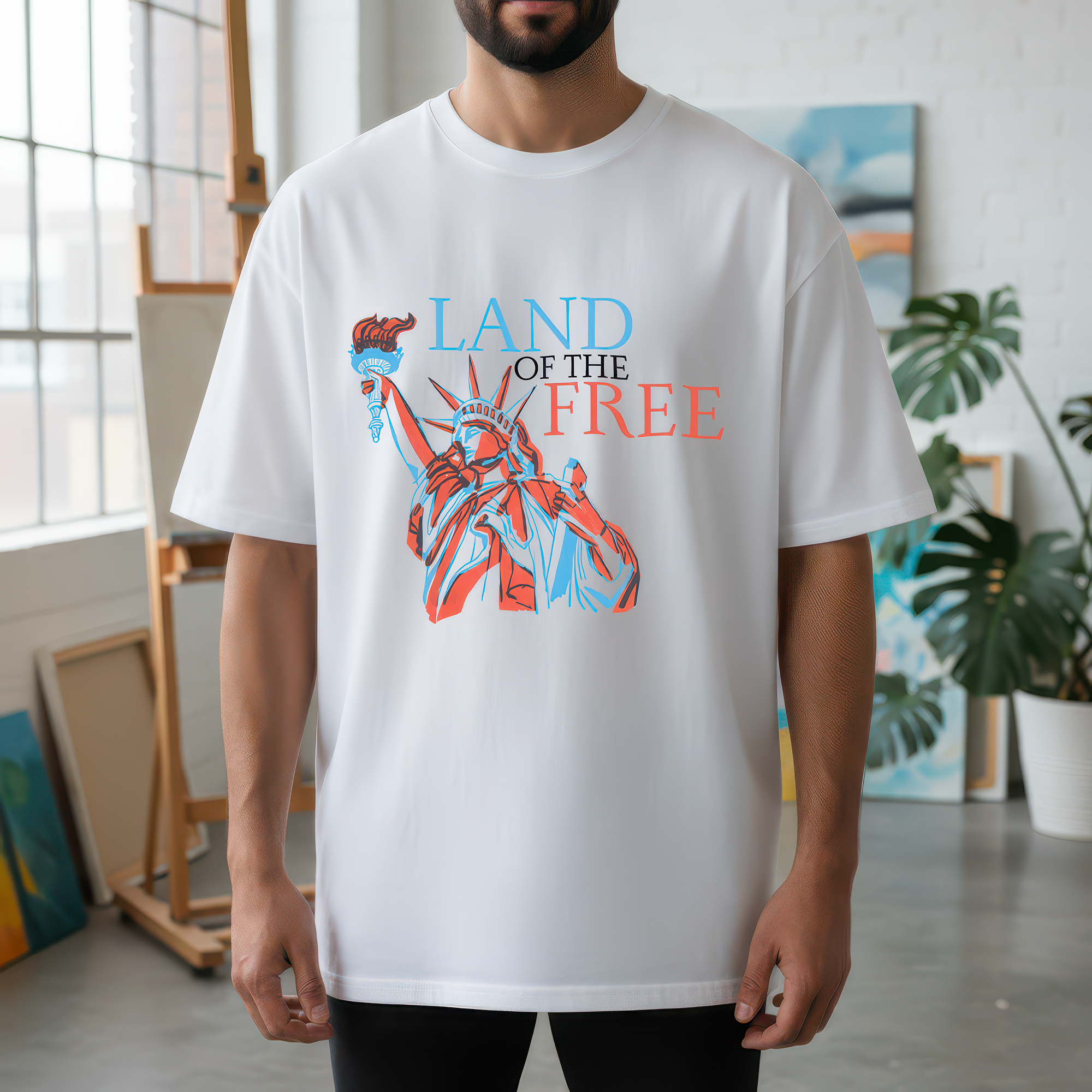 Land Of The Free Statue Of Liberty - DTF Transfer