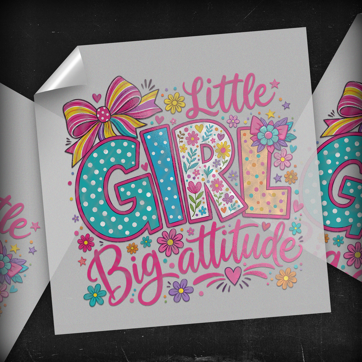 Little Girl Big Attitude - DTF Transfer