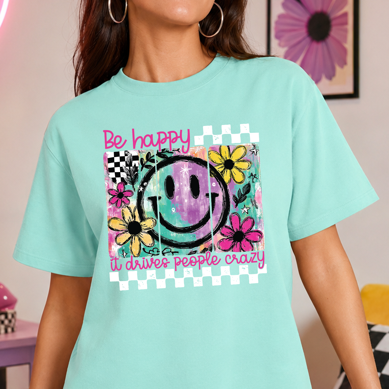 Be Happy Smiley - DTF Transfer