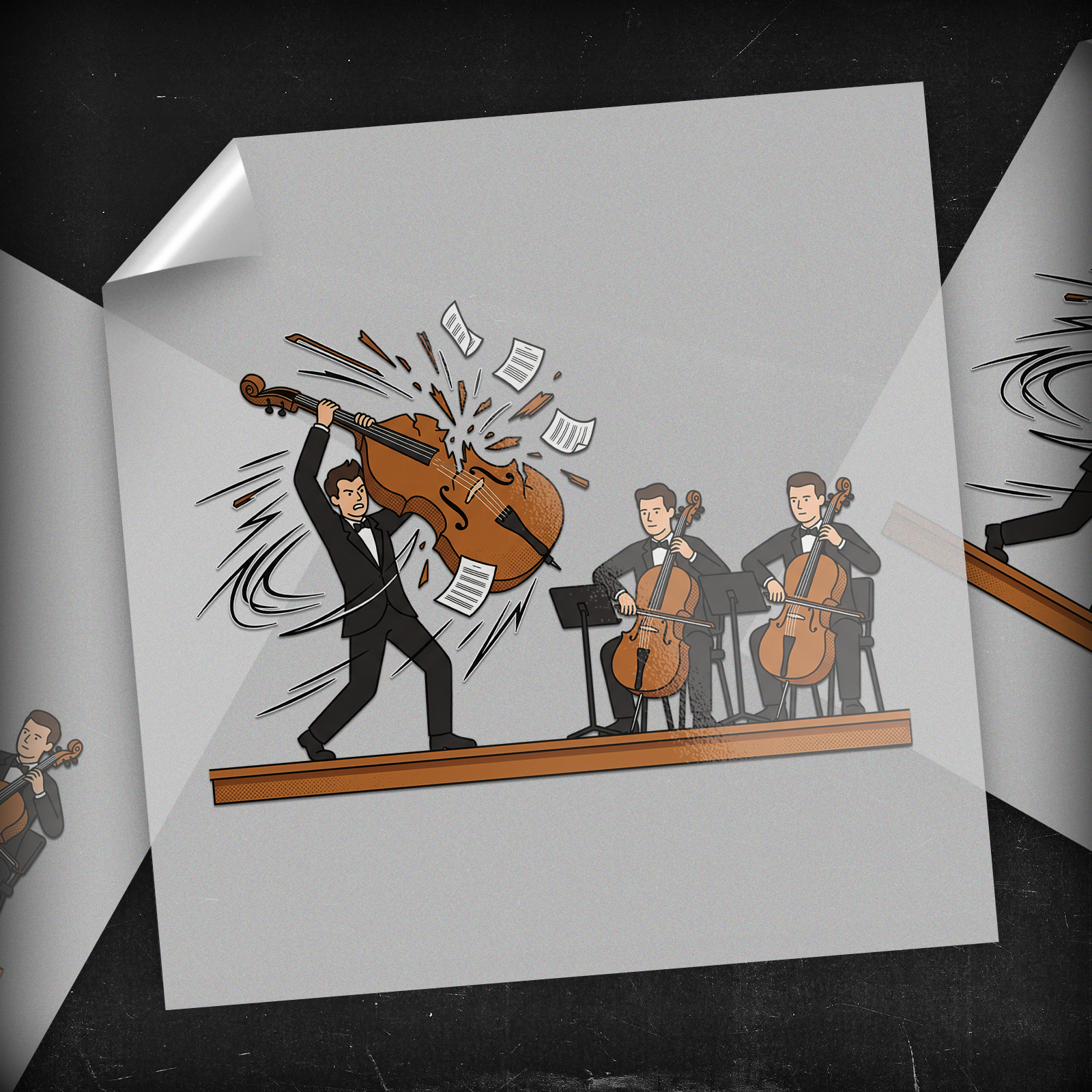 Heavy Metal Cello - DTF Transfer