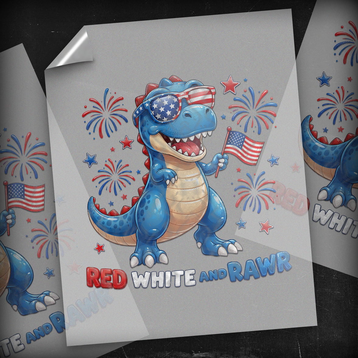 Stars, Stripes & Rawr - DTF Transfer