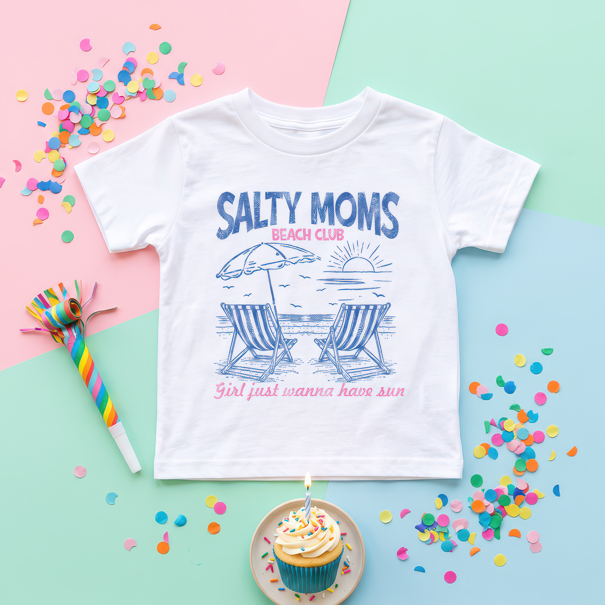 Salty Moms Beach Club Girls Just Wanna Have Sun - DTF Transfer