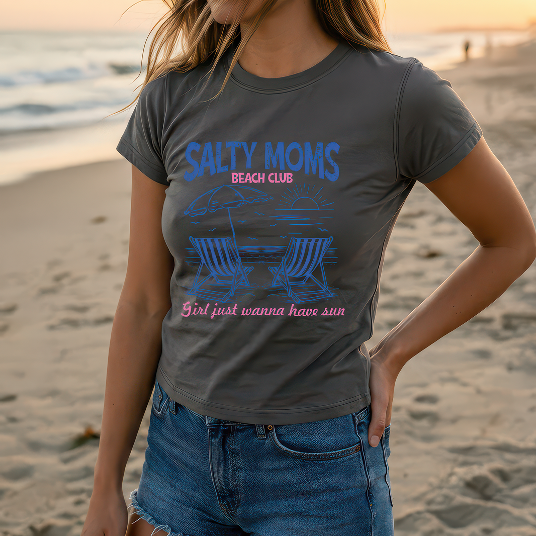Salty Moms Beach Club Girls Just Wanna Have Sun - DTF Transfer