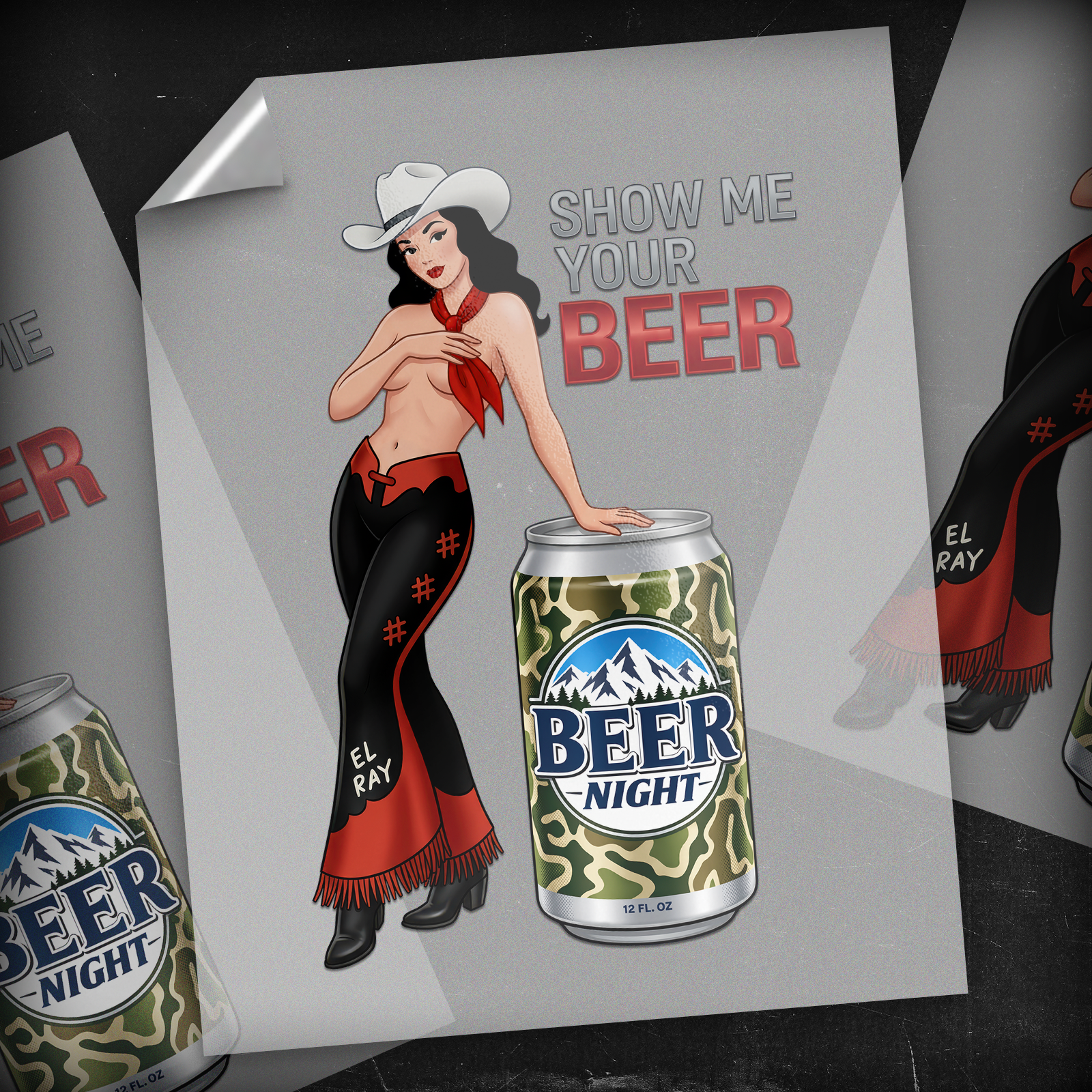 Show Me Your Beer (Double Sided Set) - DTF Transfer