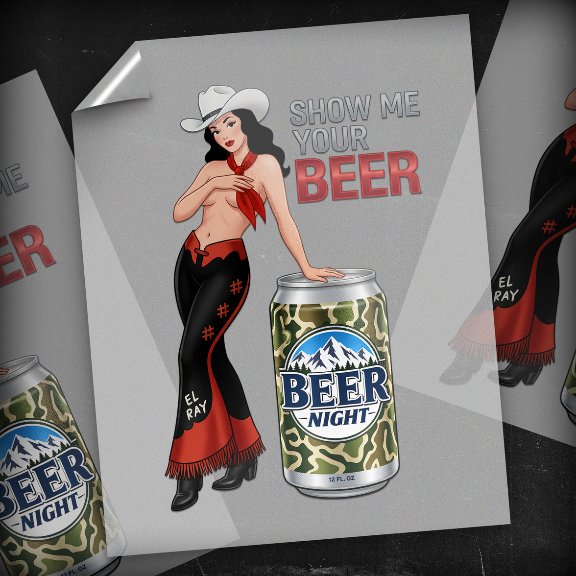 Show Me Your Beer (Double Sided Set) - DTF Transfer