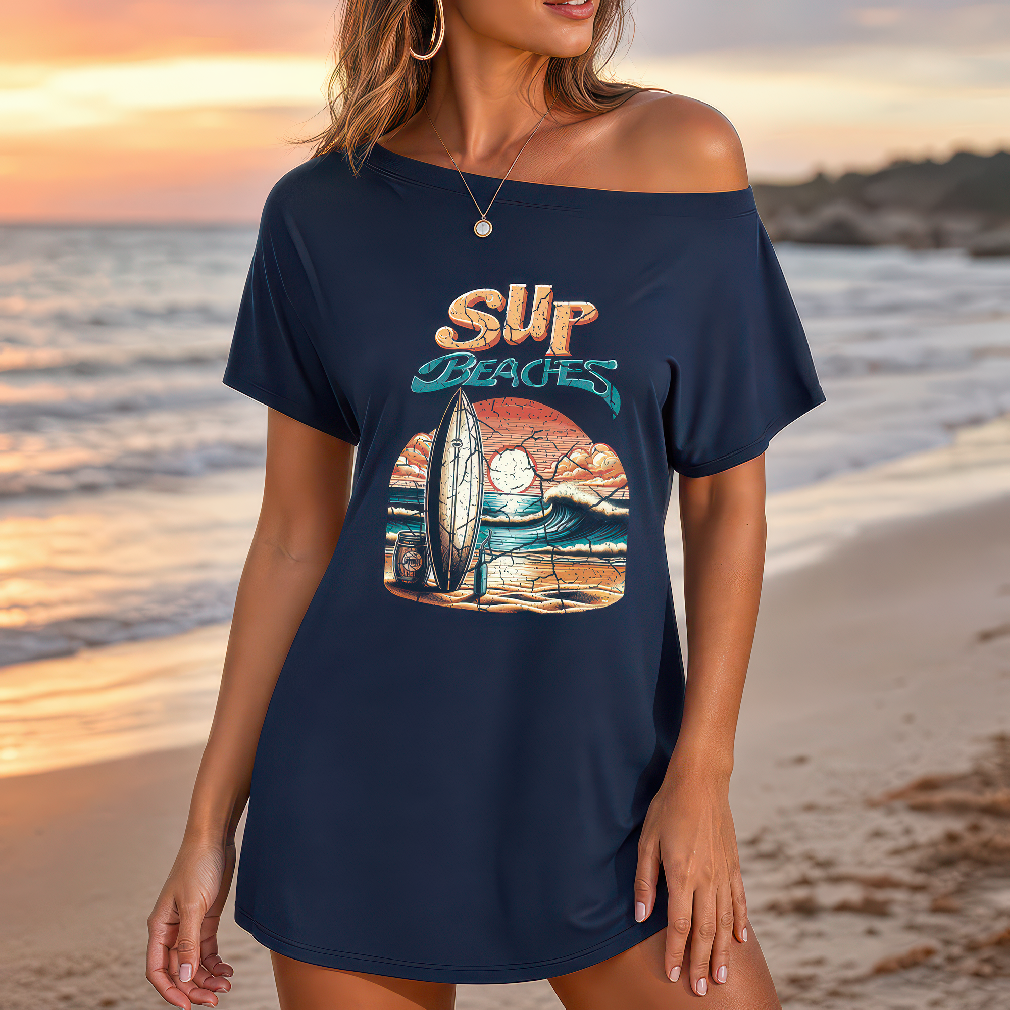 Sup Beaches Paddleboard Sunset - DTF Transfer