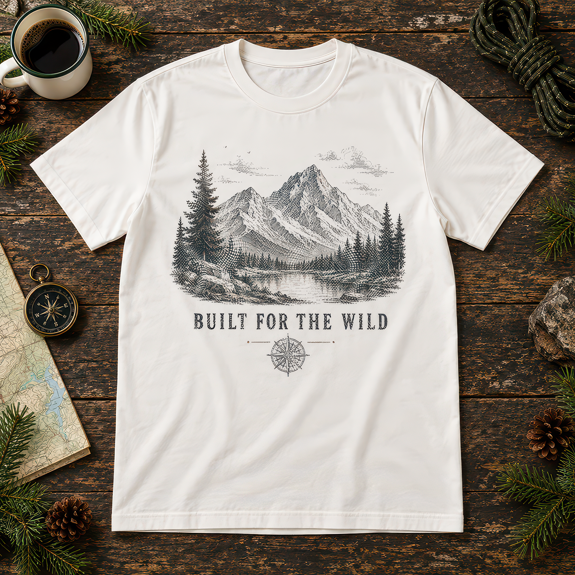 Built For The Wild Mountain Compass - DTF Transfer