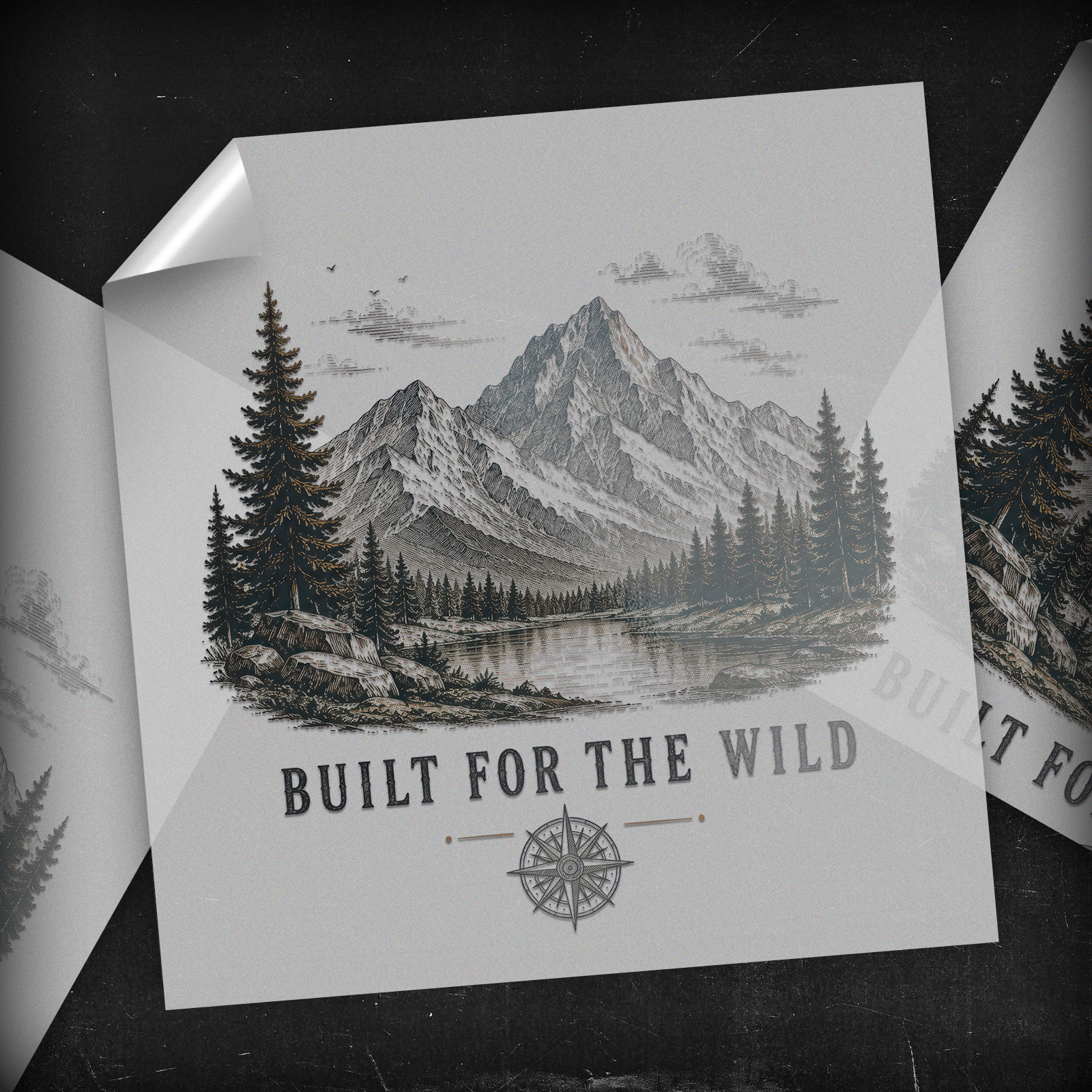 Built For The Wild Mountain Compass - DTF Transfer