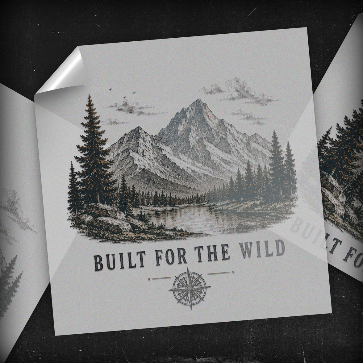 Built For The Wild Mountain Compass - DTF Transfer