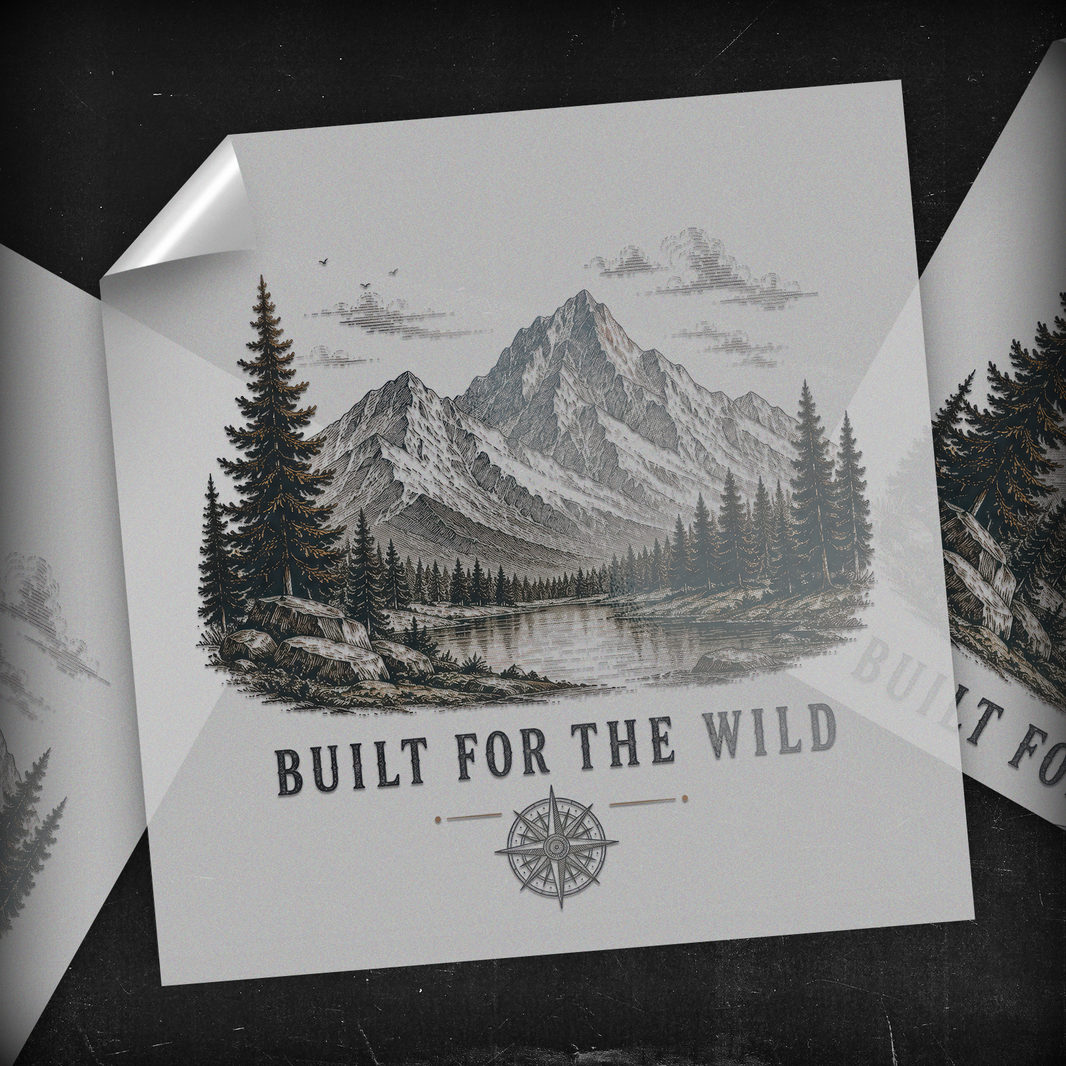 Built For The Wild Mountain Compass - DTF Transfer
