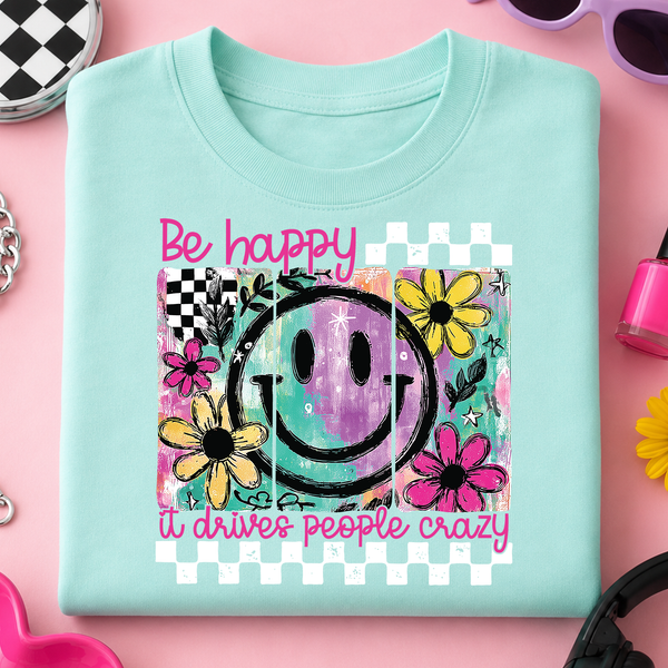 Be Happy Smiley - DTF Transfer