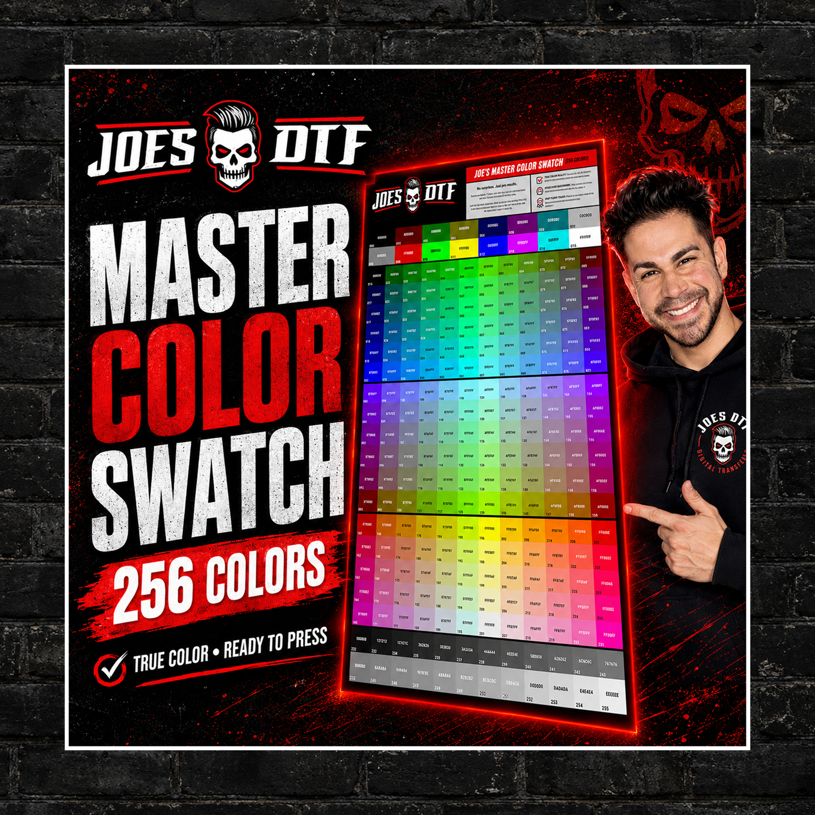 Joe's Master Color Swatch - DTF Transfer