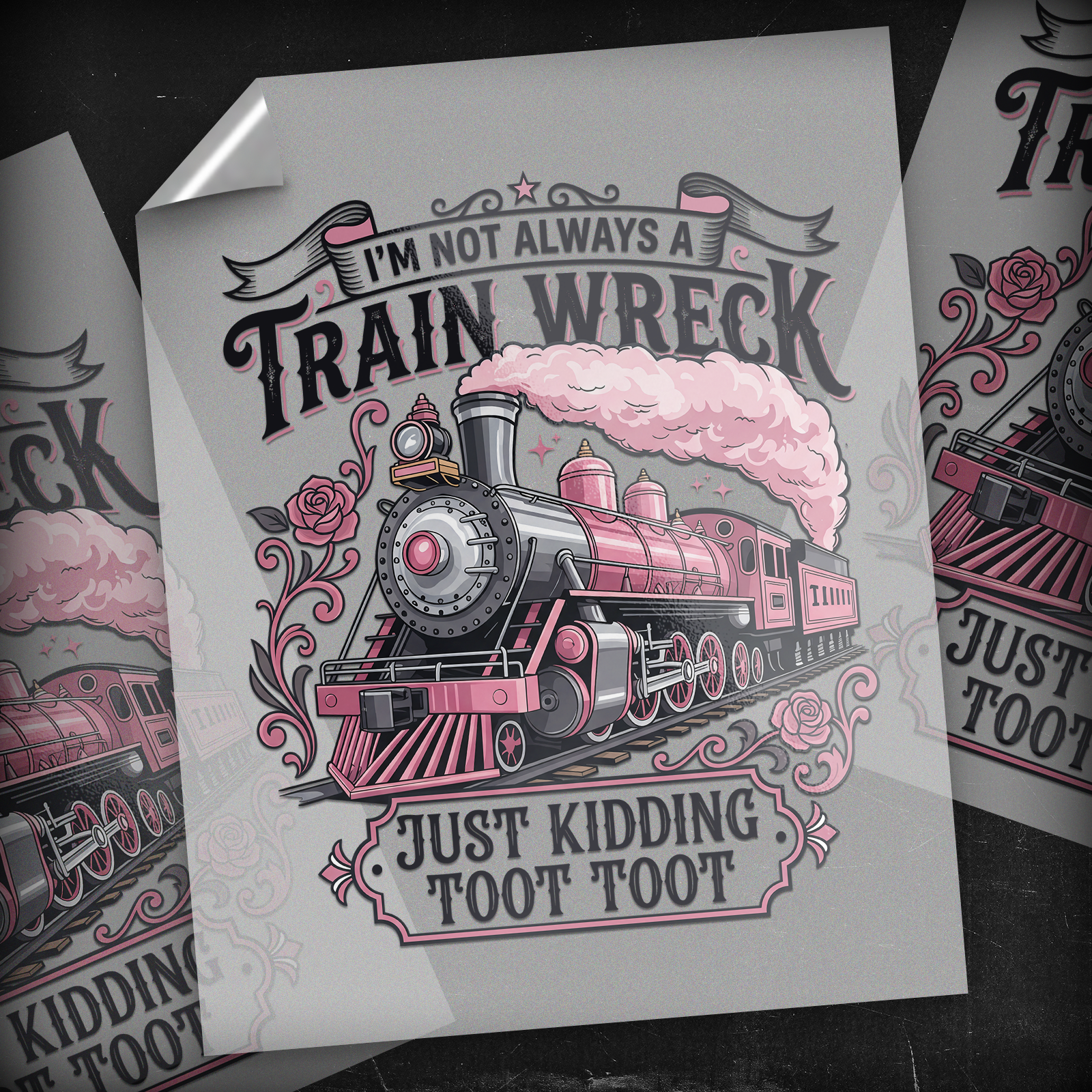 Train Wreck Toot Toot - DTF Transfer