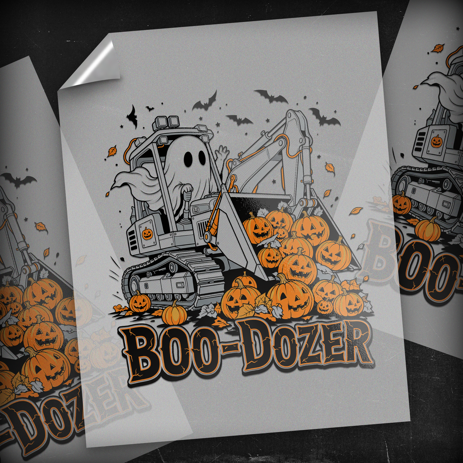 Pumpkin Excavator - DTF Transfer
