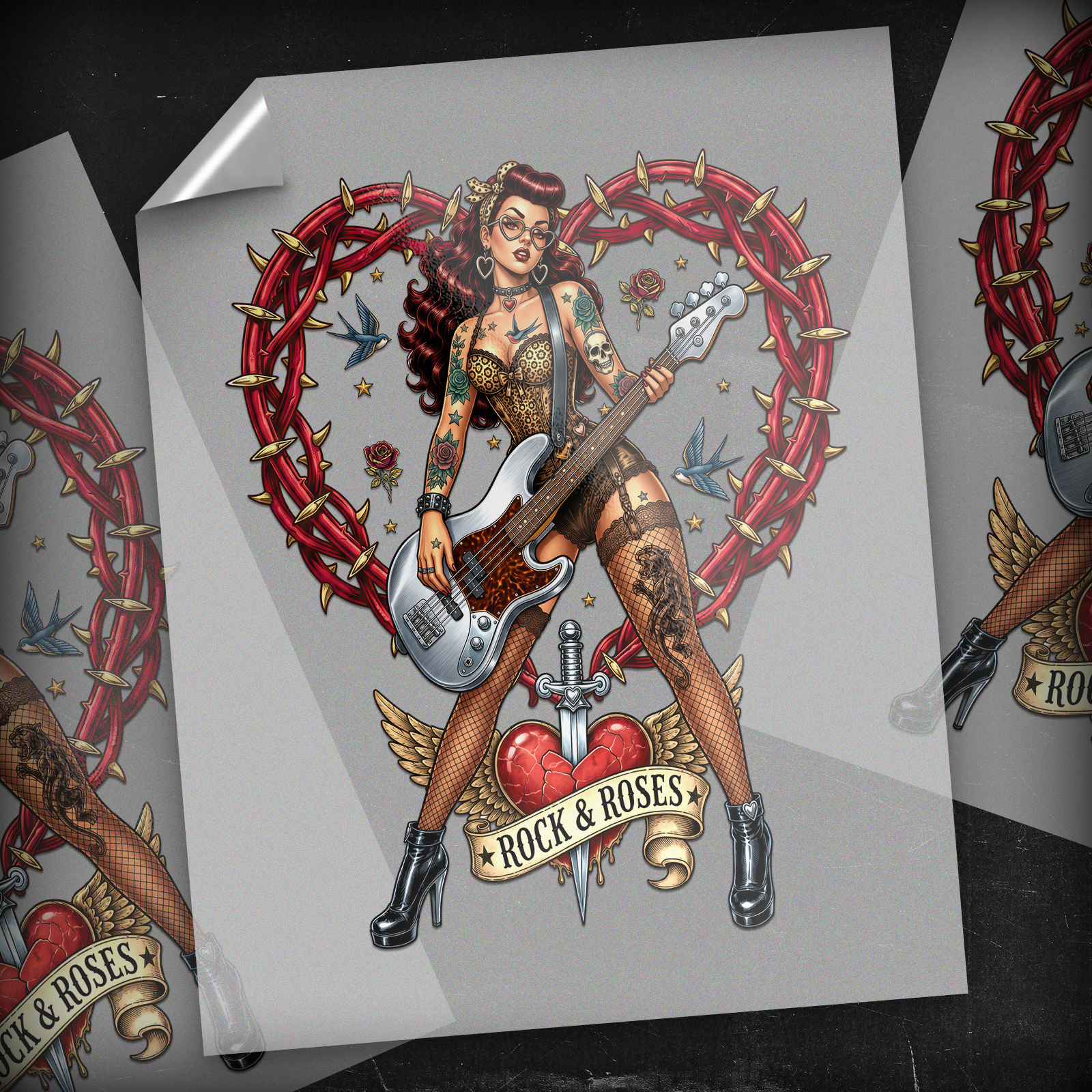 Rock n Roses - DTF Transfer