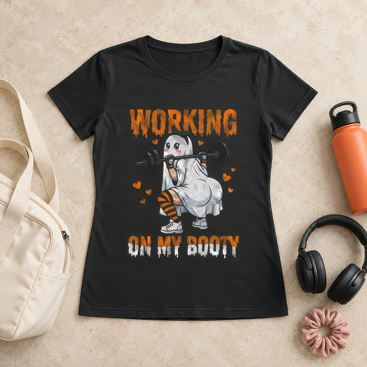 Working On My Booty Squatting Ghost - DTF Transfer